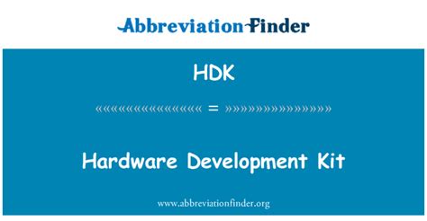 HDK Meaning .
